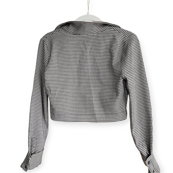 ZARA Houndstooth Cropped Top XS - Picture 3 of 10